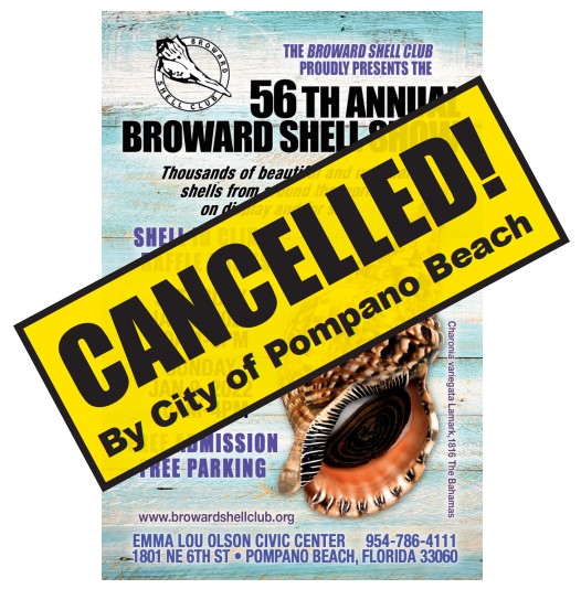 2022 Broward Shell Show Flyer front - canceled by the city of Pompano Beach